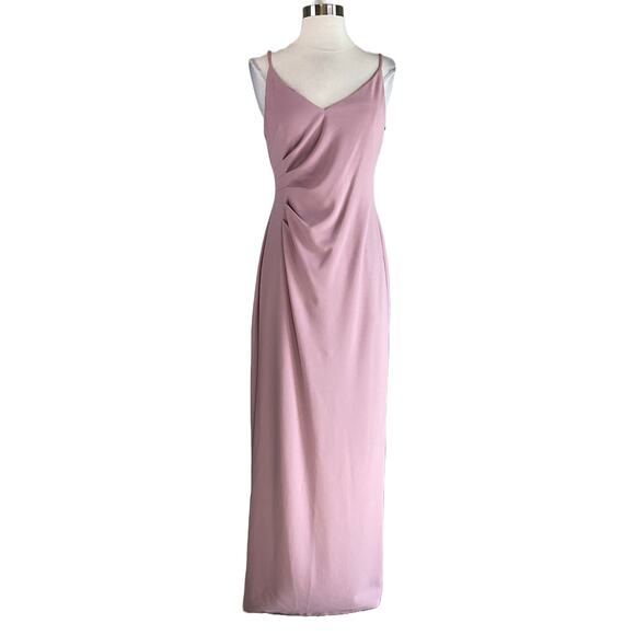 Adrianna Papell Women's Formal Dress Size 6 Pink Sleeveless Long Column Gown - Picture 1 of 13